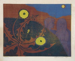 Adam and Eve, Signed Modern Woodcut by Martin Barooshian