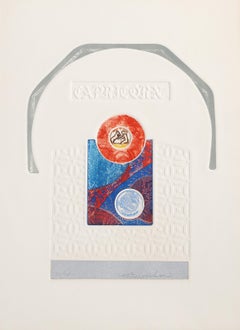 Capricorn, Surrealist Etching, Aquatint and Intaglio by Martin Barooshian