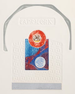 Capricorn, Surrealist Etching, Aquatint and Intaglio by Martin Barooshian