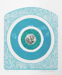 Vintage Elephants, Surrealist Etching and Aquatint by Martin Barooshian