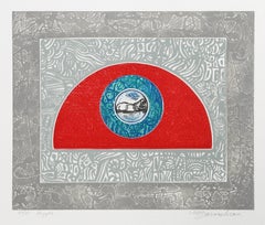 Vintage Hippo, Surrealist Etching and Aquatint by Martin Barooshian