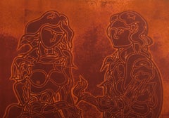 La Danse (Red), acquaforte e acquatinta surrealista di Martin Barooshian