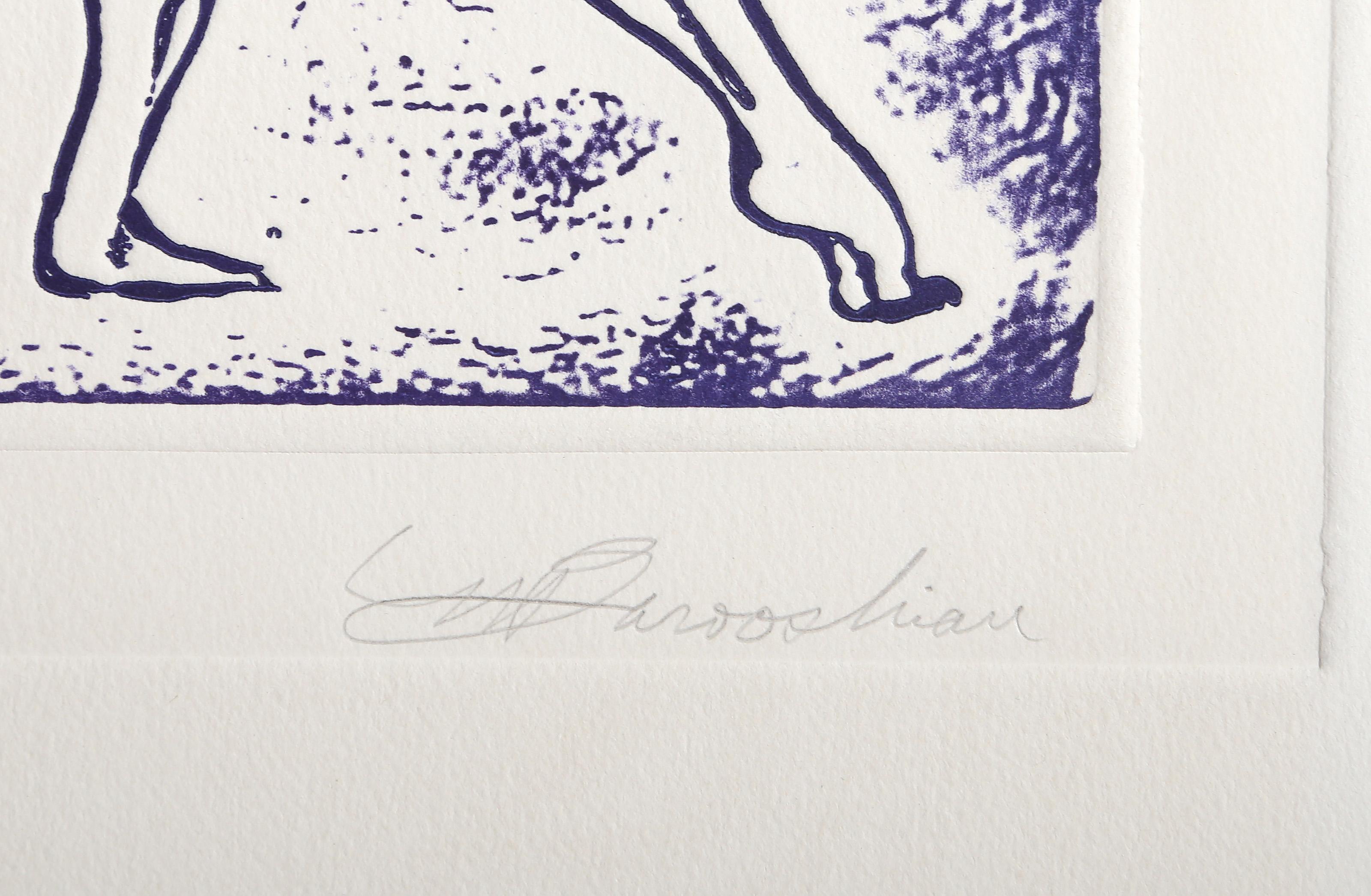 Nude Figure Study, Surrealist Etching and Aquatint by Martin Barooshian For Sale 3