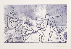 Nude Figure Study, Surrealist Etching and Aquatint by Martin Barooshian
