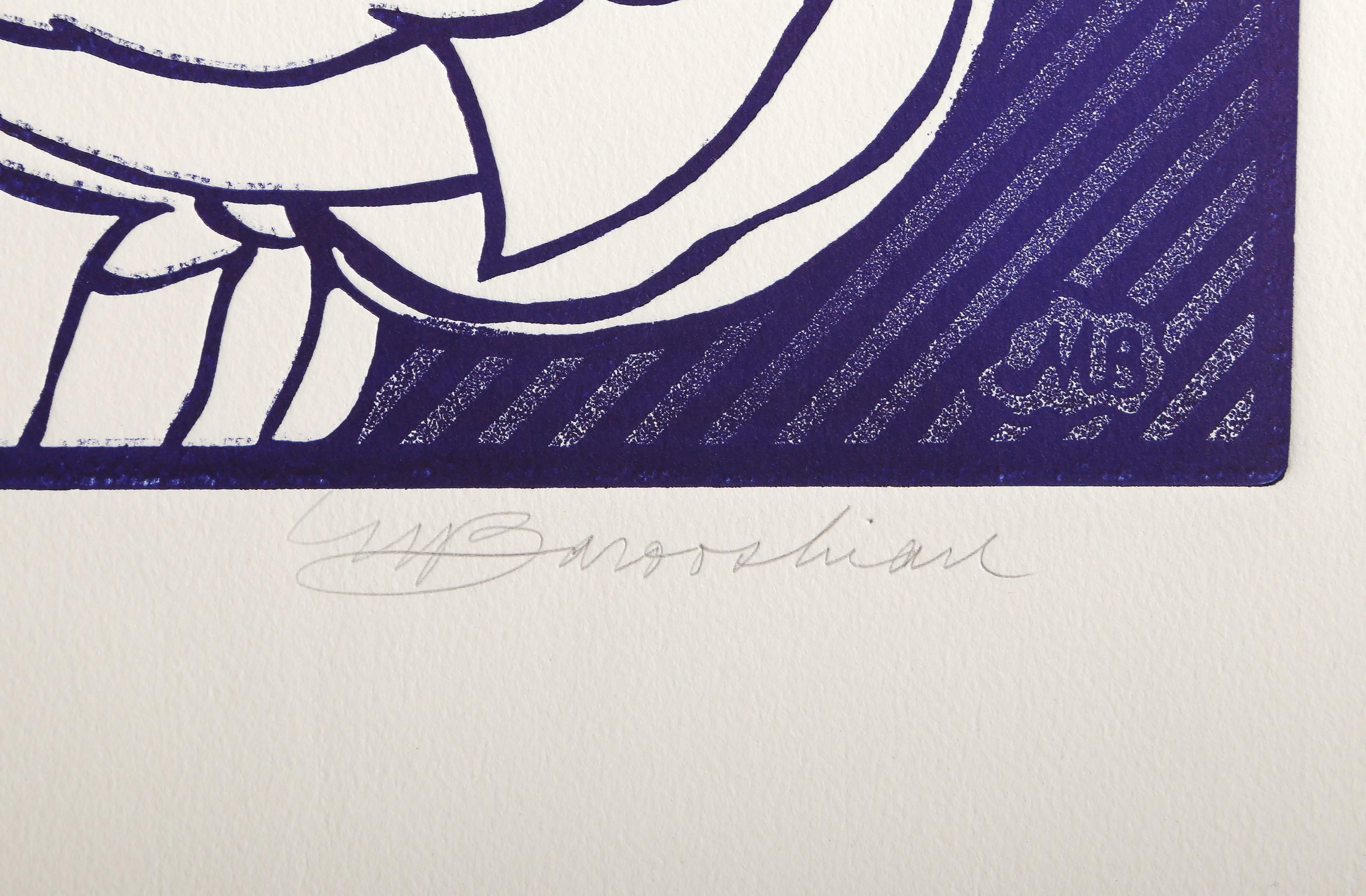 Purple Woman, Etching and Aquatint by Martin Barooshian For Sale 3