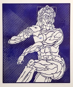 Purple Woman, Etching and Aquatint by Martin Barooshian