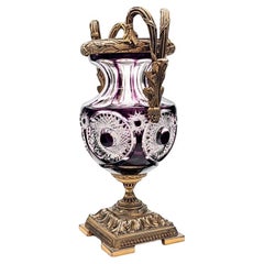 Martin Benito Crystal Centerpiece, Purple, Crystall And Bronze, Paris, France