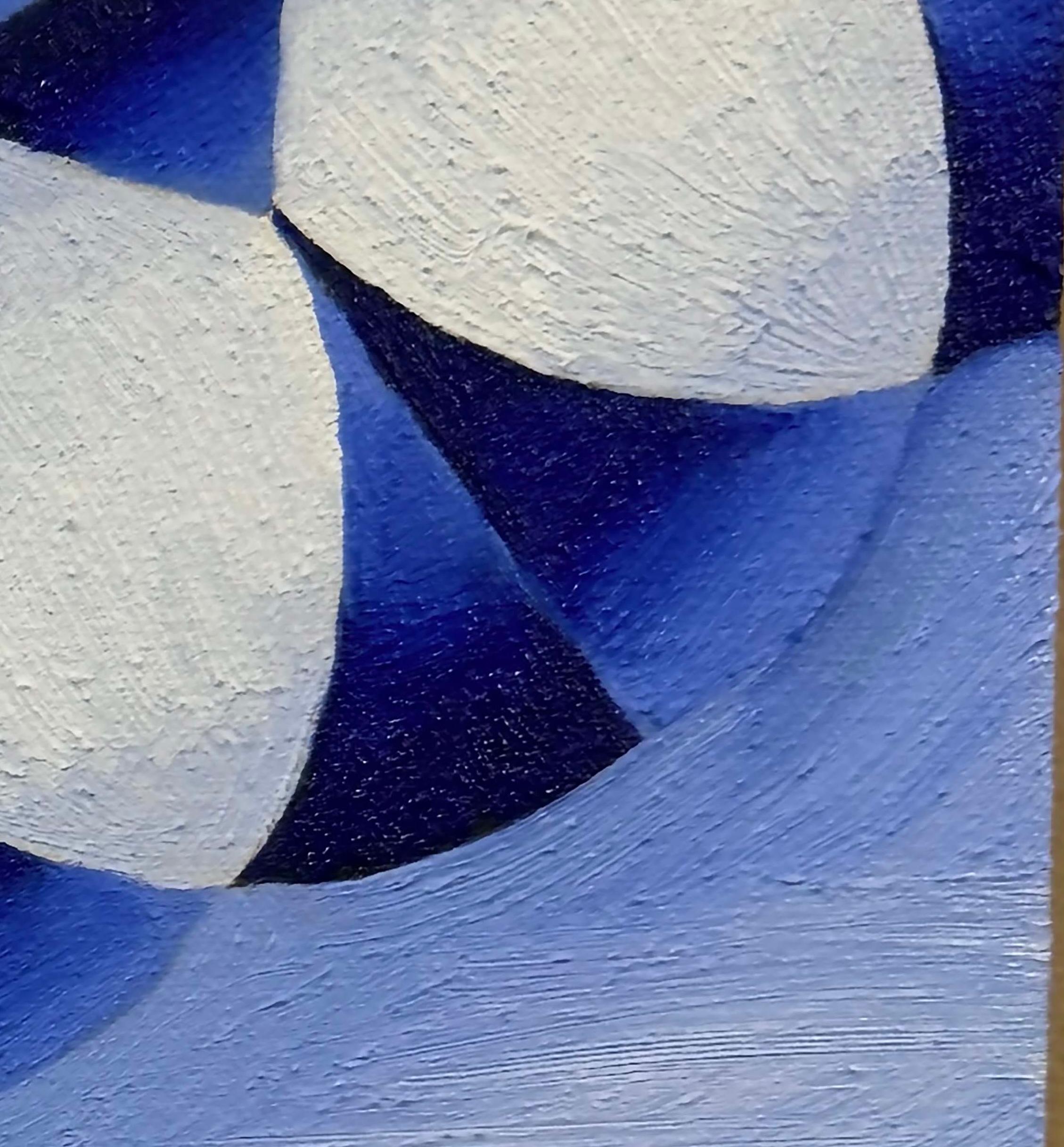 Good Day Moon, 24 x 18 pouces Mandala abstrait dans un paysage Peinture en média mixte en vente 2