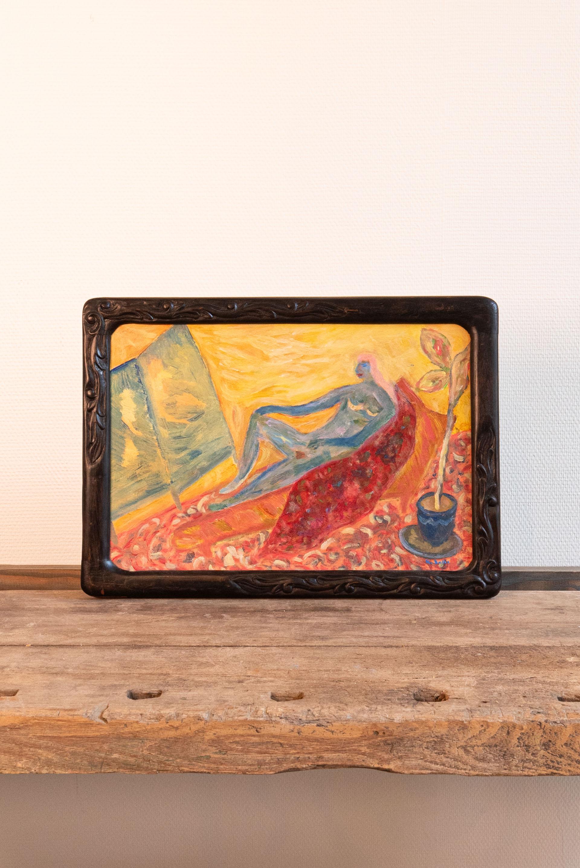 Nu couché - Painting de Martin Bollé