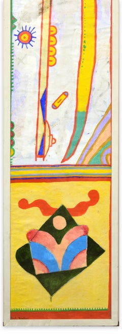 Bumerang - Acrylgemälde auf Reispapier von Martin Bradley - 1978