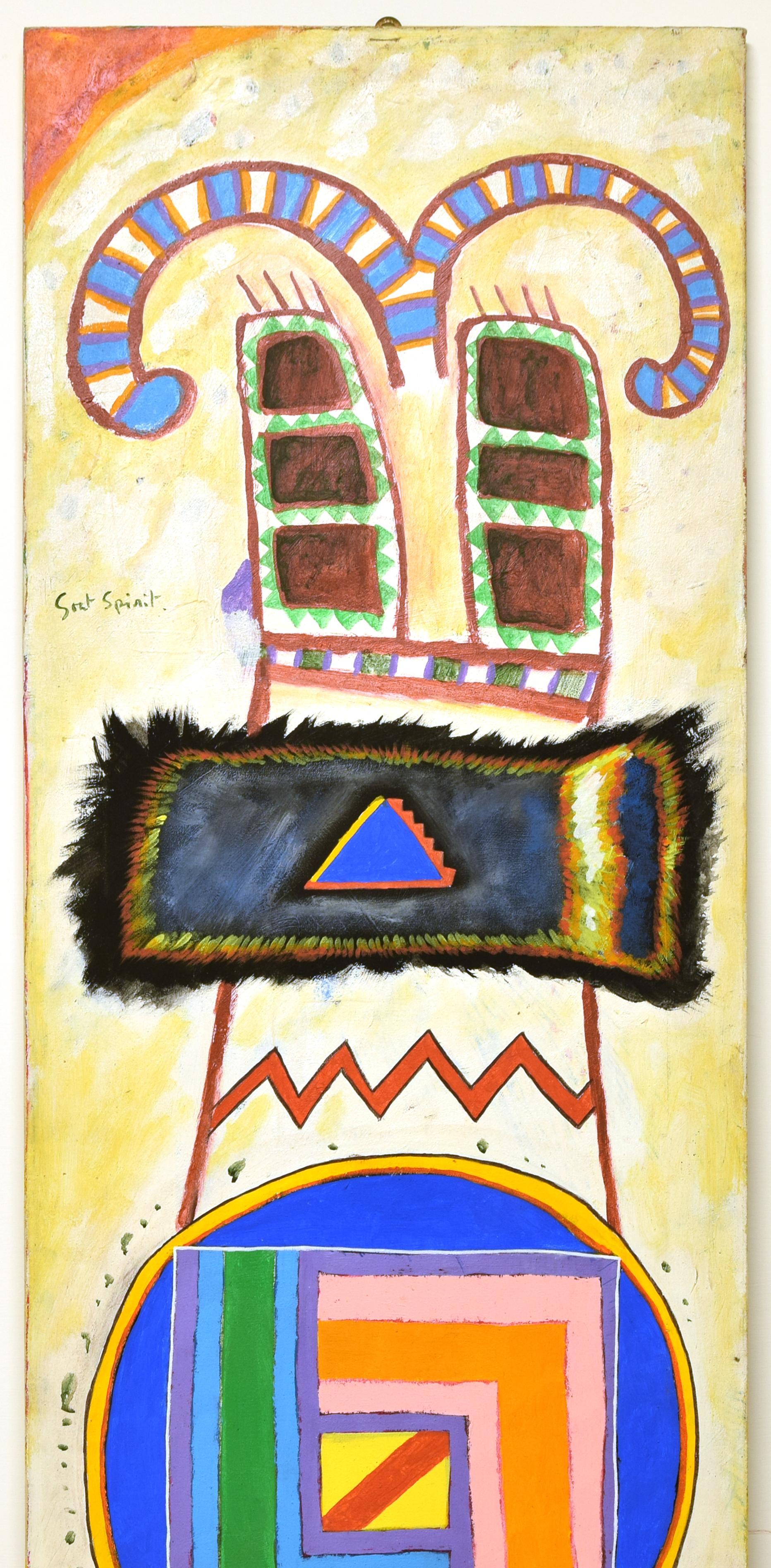 Goat Spirit - Mixed Media on Canvas by Martin Bradley - 1978 2