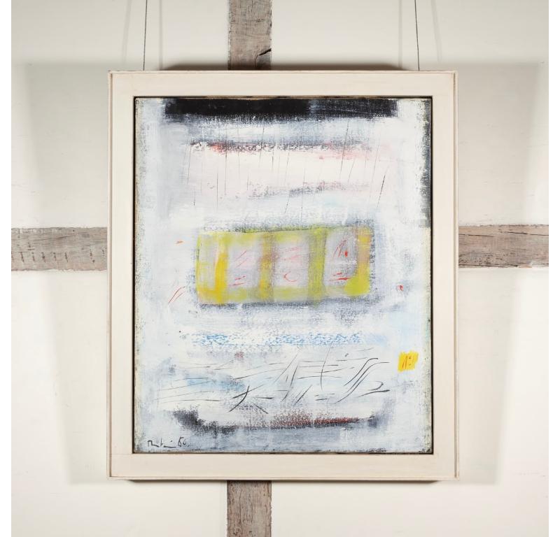 Il Pleut Le Dimanche (Llueve el domingo) Pintura al óleo sobre lienzo, 1960 - Painting de Martin Bradley