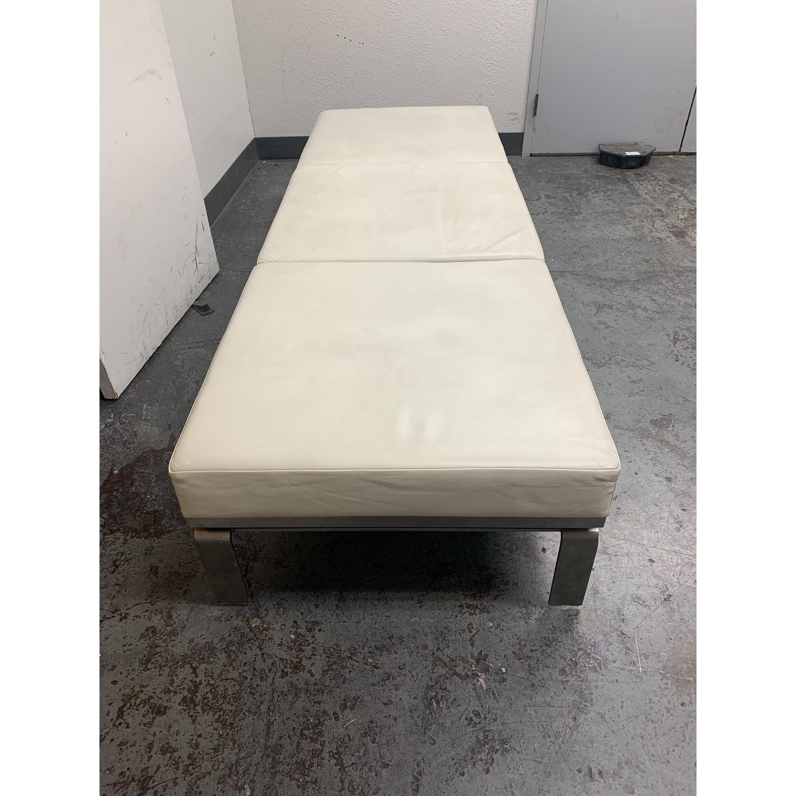 Modern Martin Brattrud Custom One Leather Bench For Sale