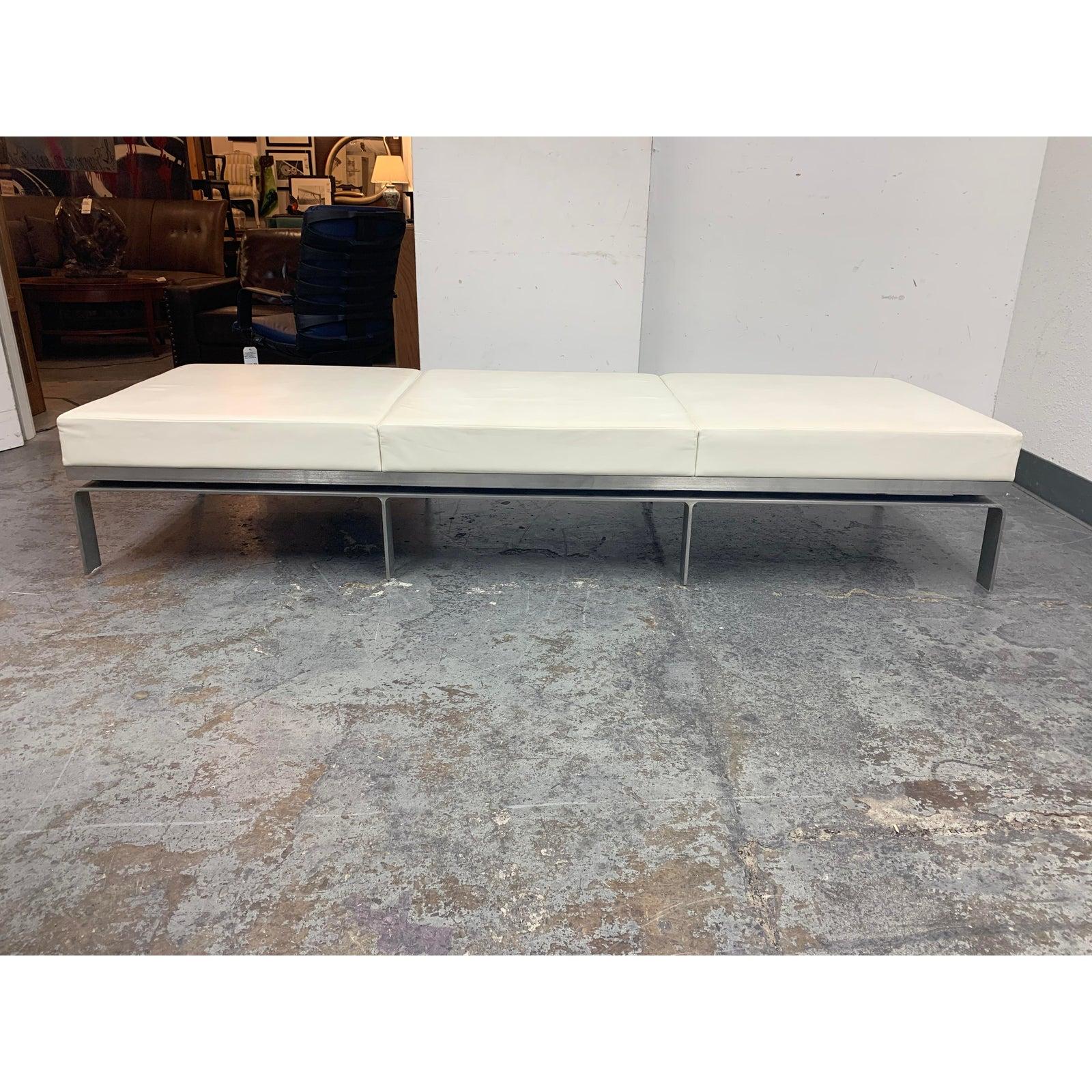 Contemporary Martin Brattrud Custom One Leather Bench For Sale