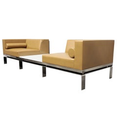 Martin Brattrud Leder-Sessel mit Marmortisch