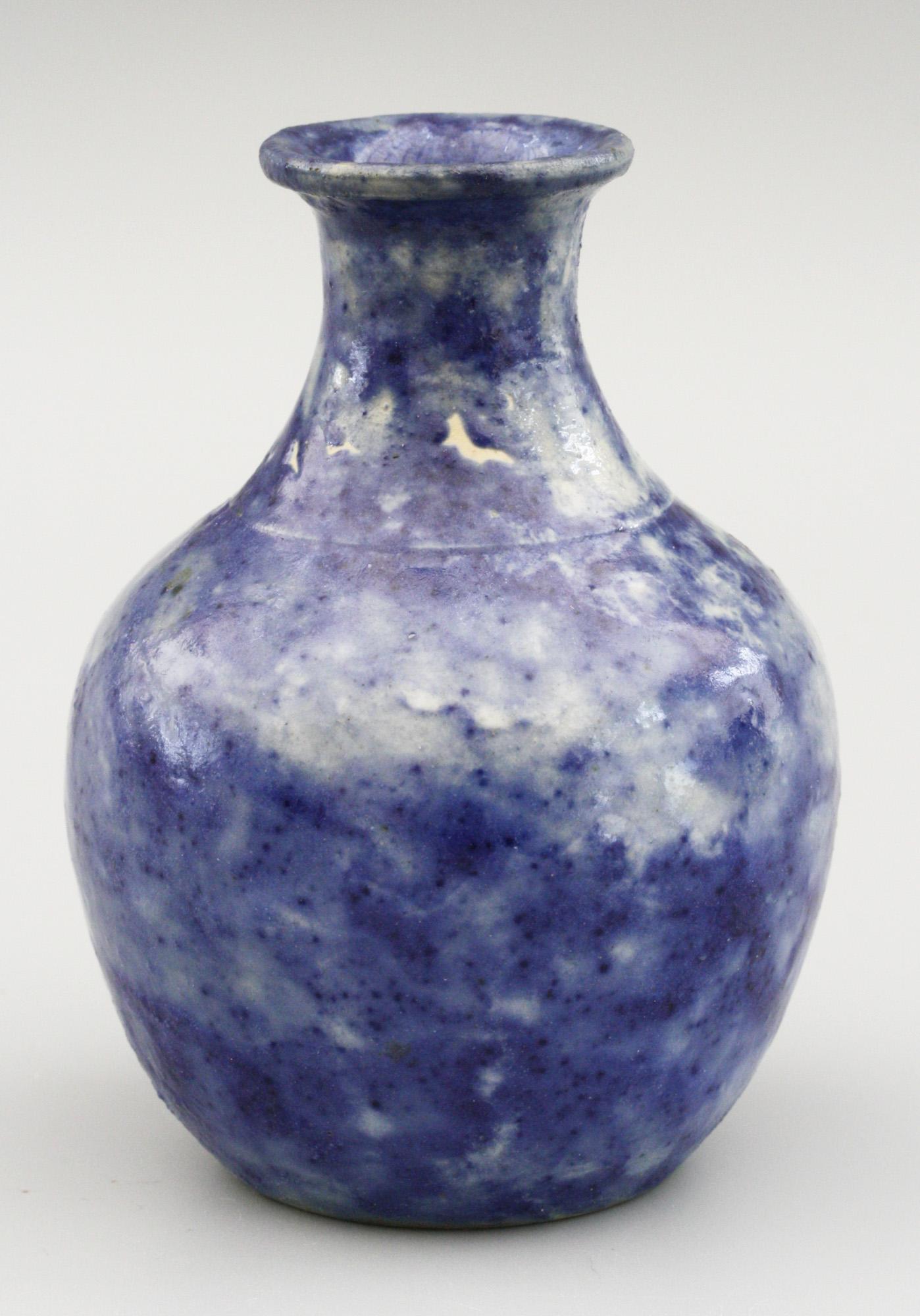 Martin Brothers Art Pottery Mottled Blue Glazed Vase Dated 1894 1