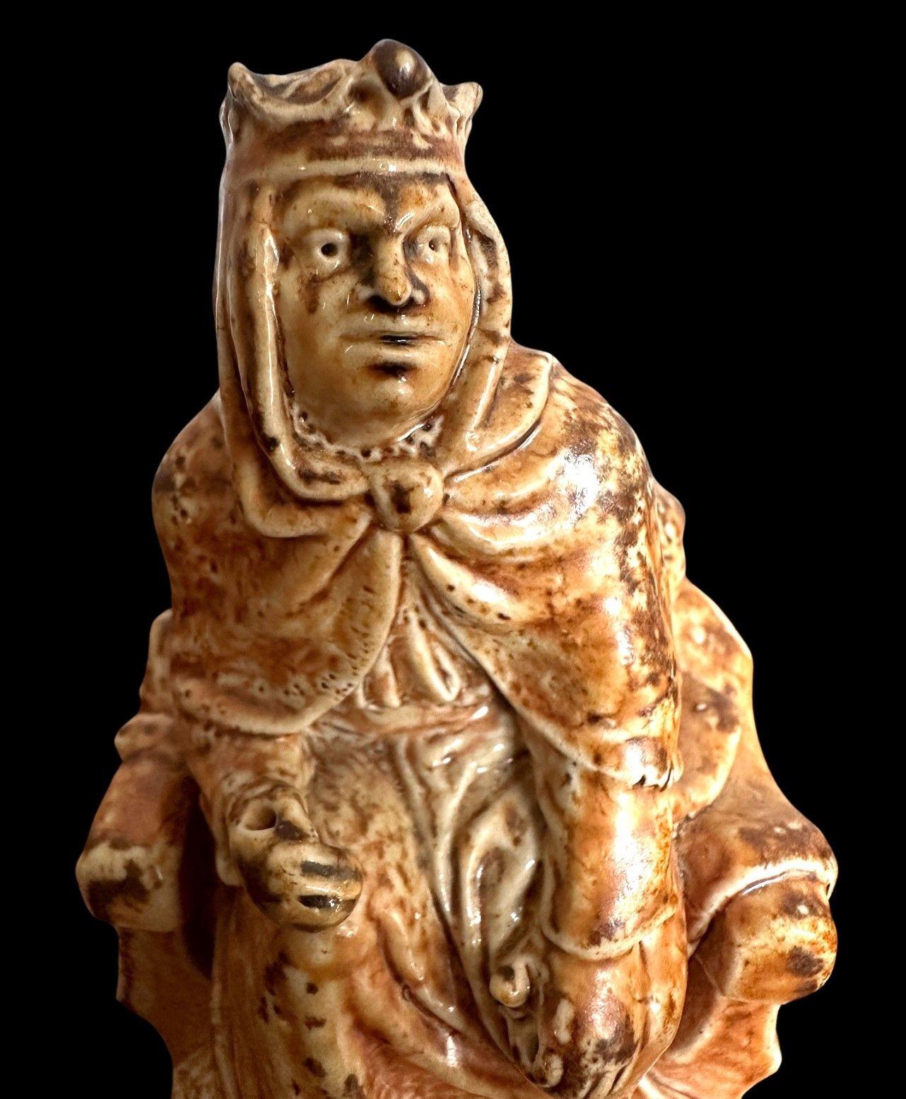 Stoneware Martin Brother's Chess Piece For Sale