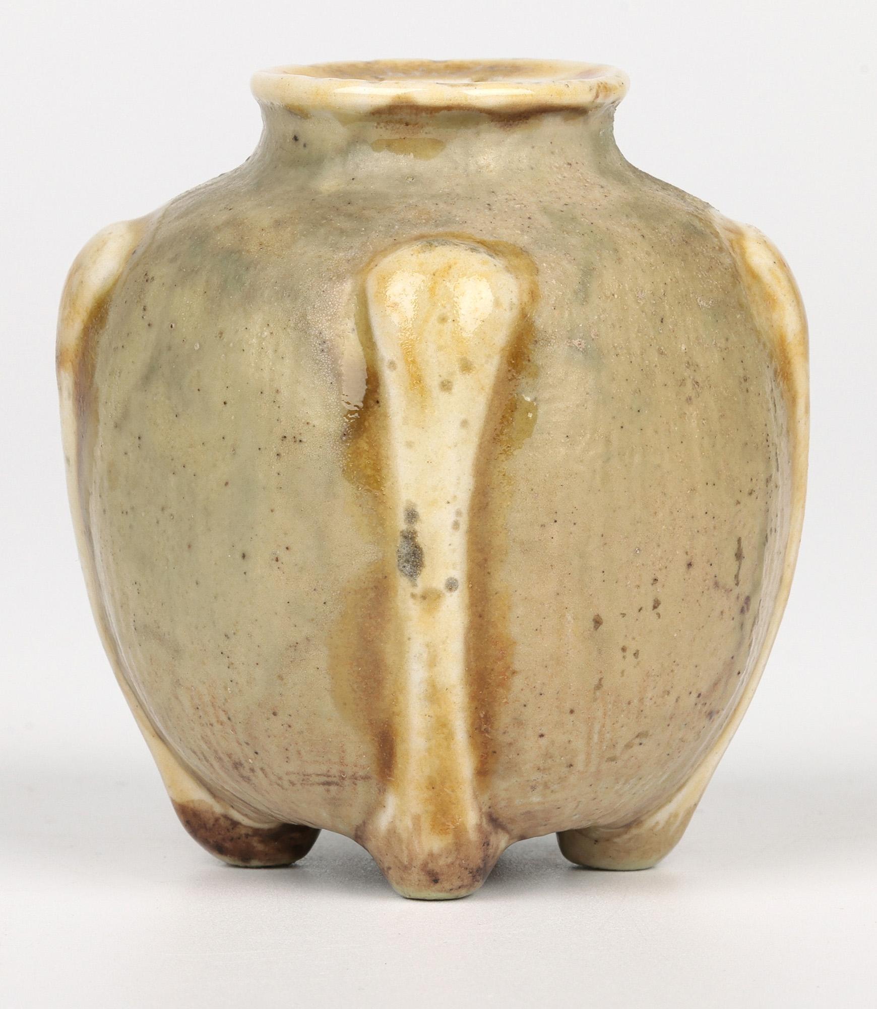 Martin Brothers Southall Gourd Shaped Art Pottery Vase Dated 1901 4