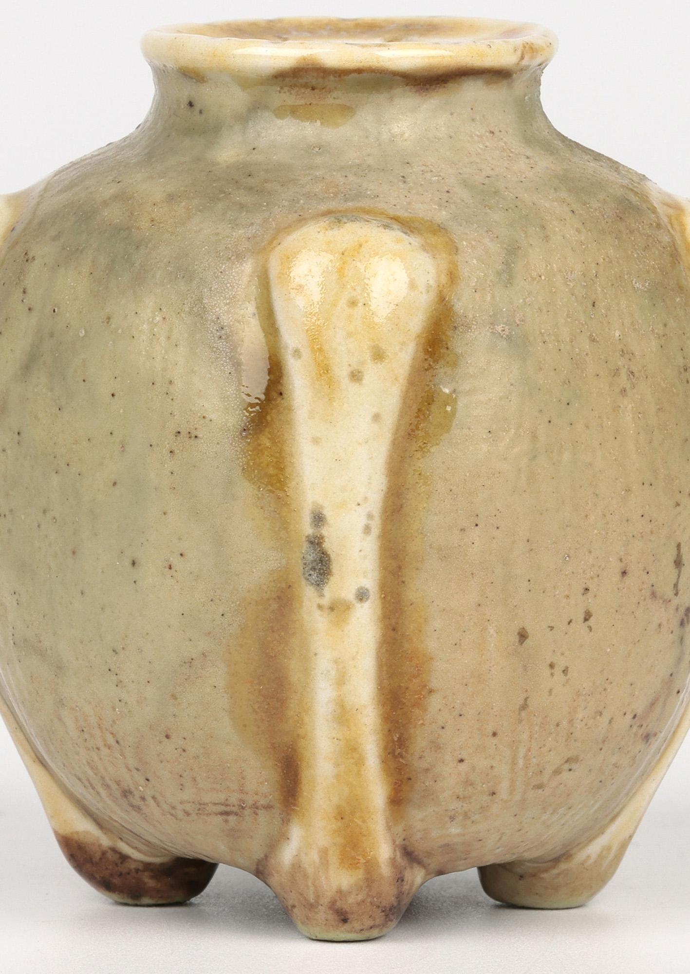 Martin Brothers Southall Gourd Shaped Art Pottery Vase Dated 1901 11