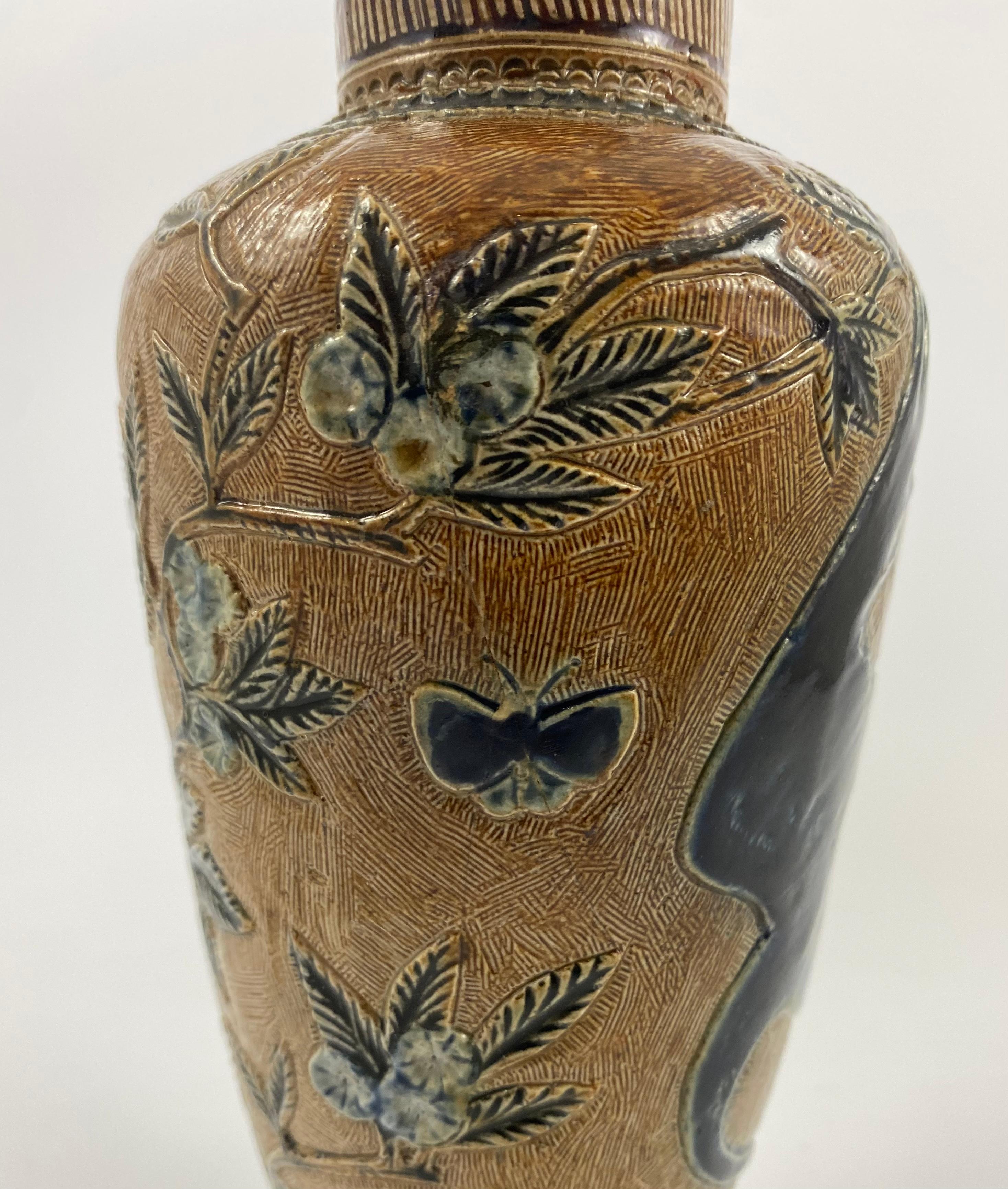 Martin Brothers Stoneware ‘Herons’ Vase, Dated 1874 3