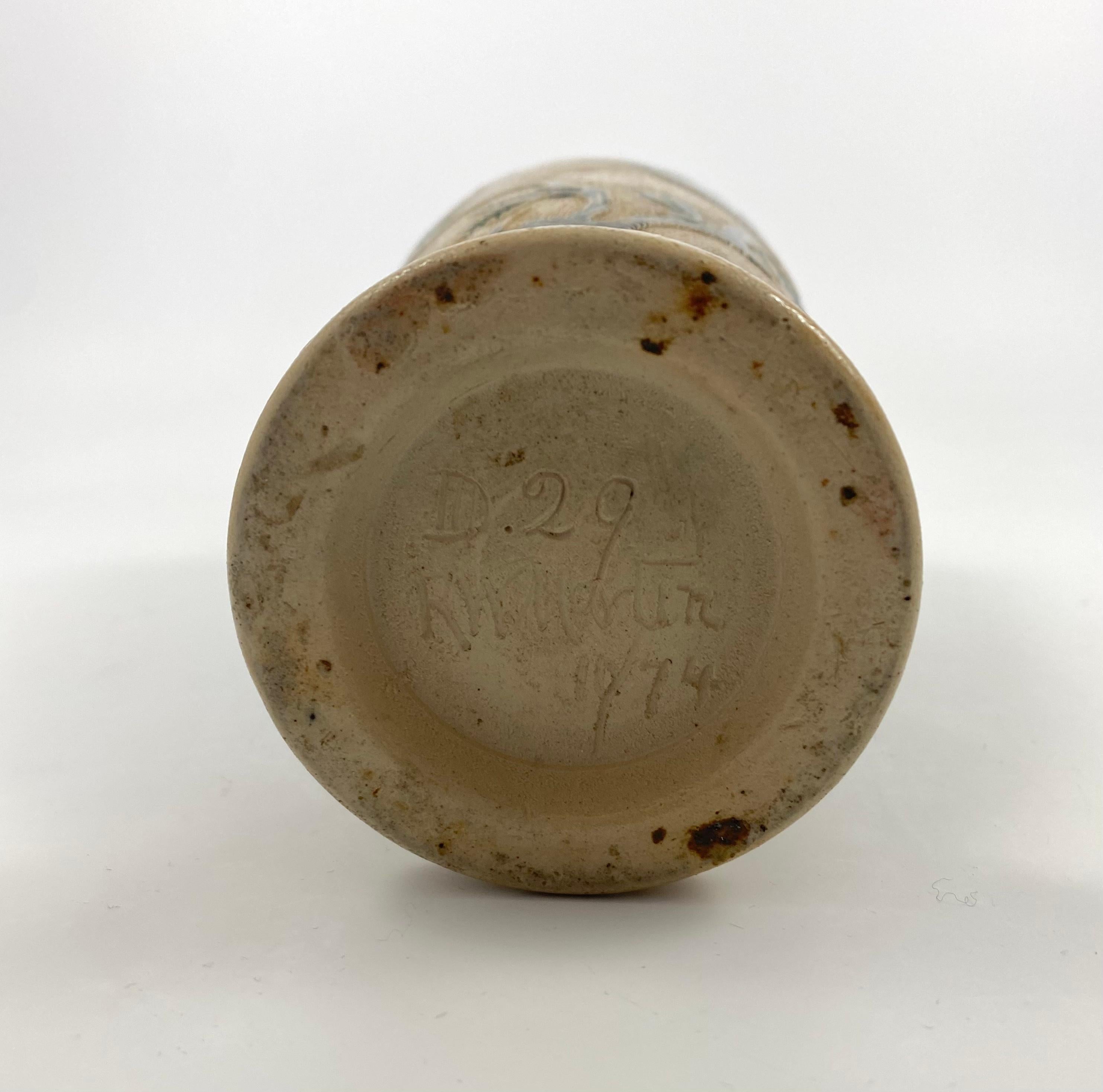 Martin Brothers Stoneware ‘Herons’ Vase, Dated 1874 4