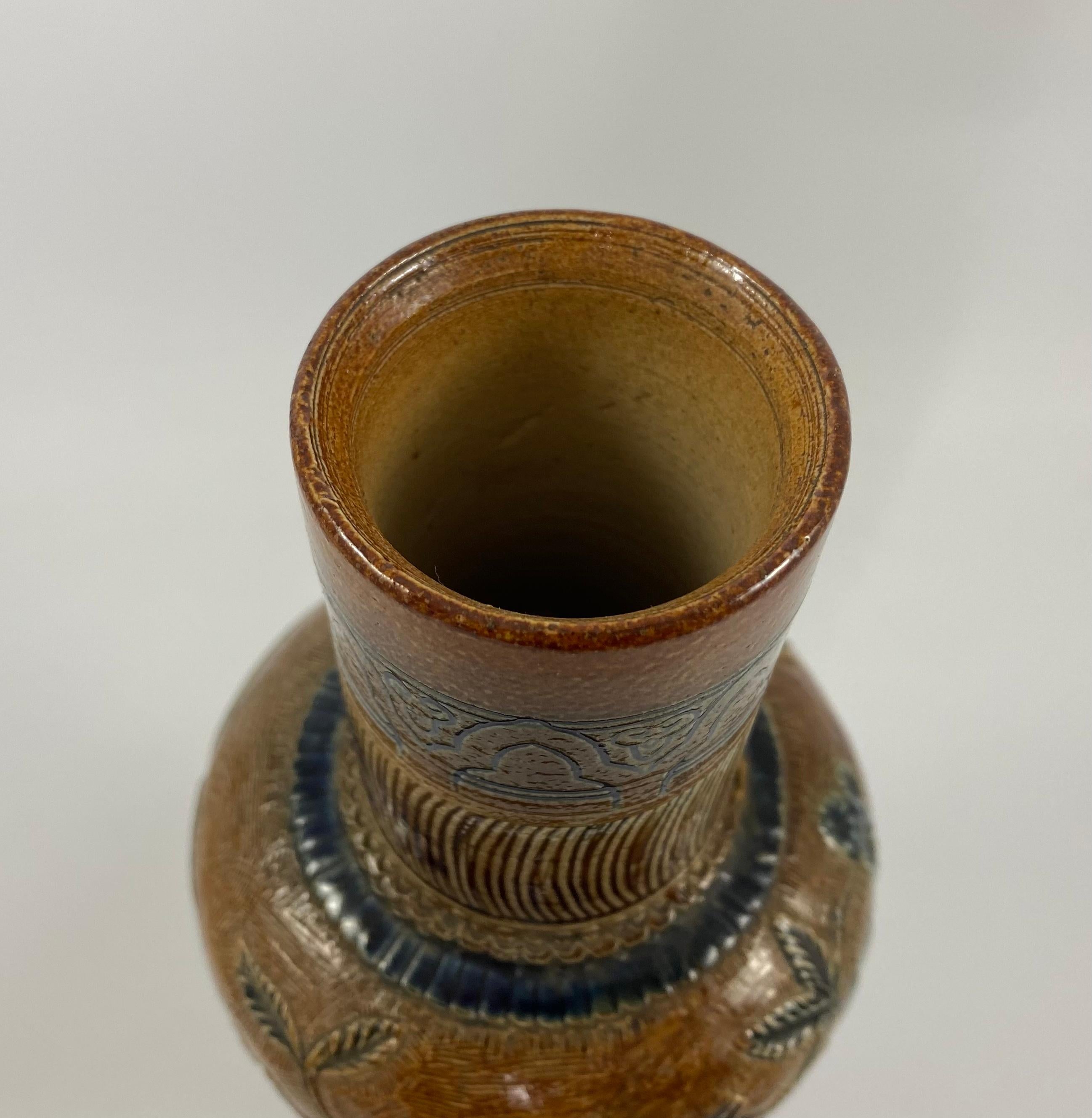 Martin Brothers Stoneware ‘Herons’ Vase, Dated 1874 2