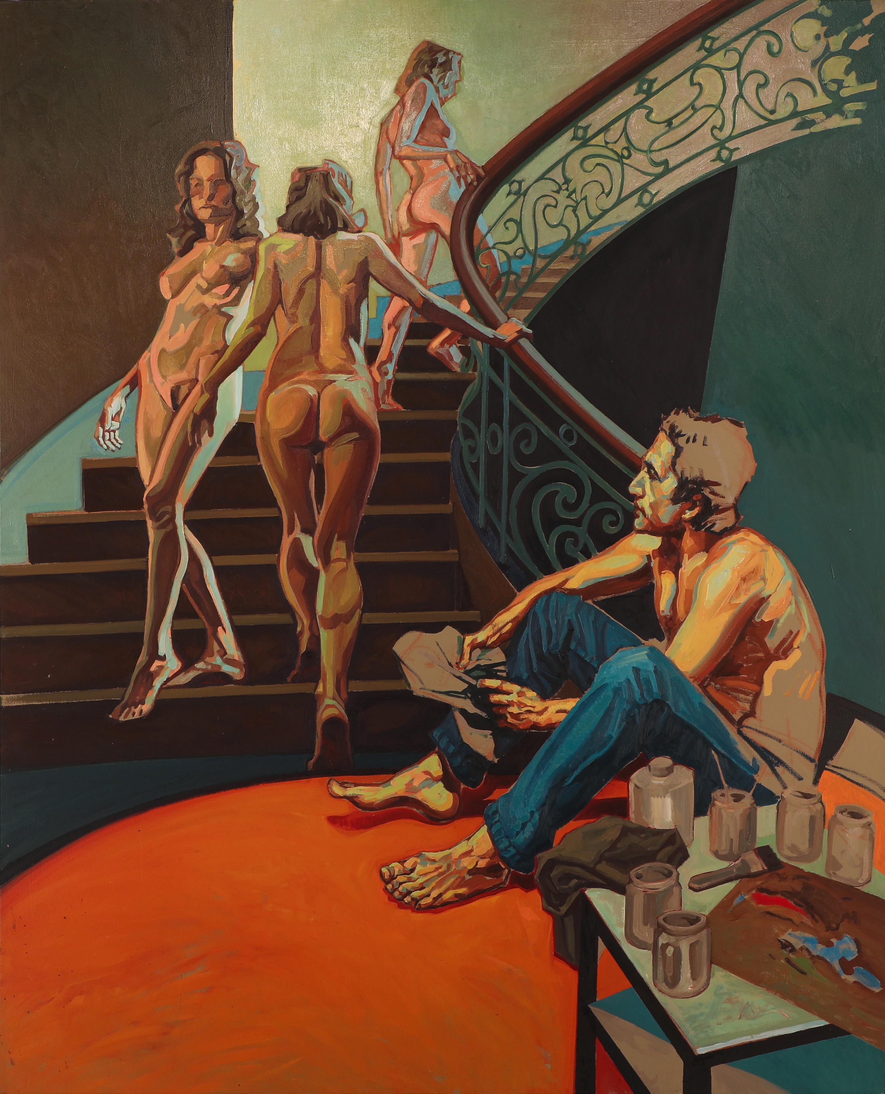 Martin BUSTAMANTE Figurative Painting - Las Tres Gracias, 2006