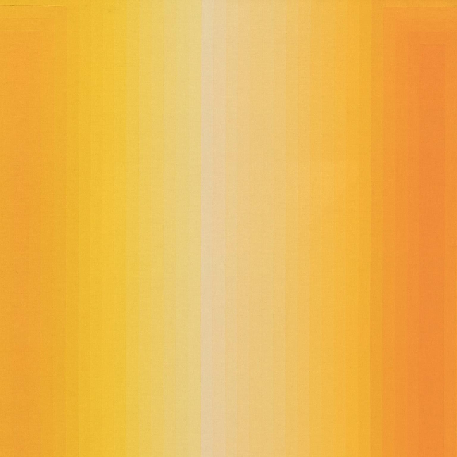 Inizio autunno - Pittura a campi di colore, giallo e arancione, 1967 Arte astratta - Painting di Martin Canin
