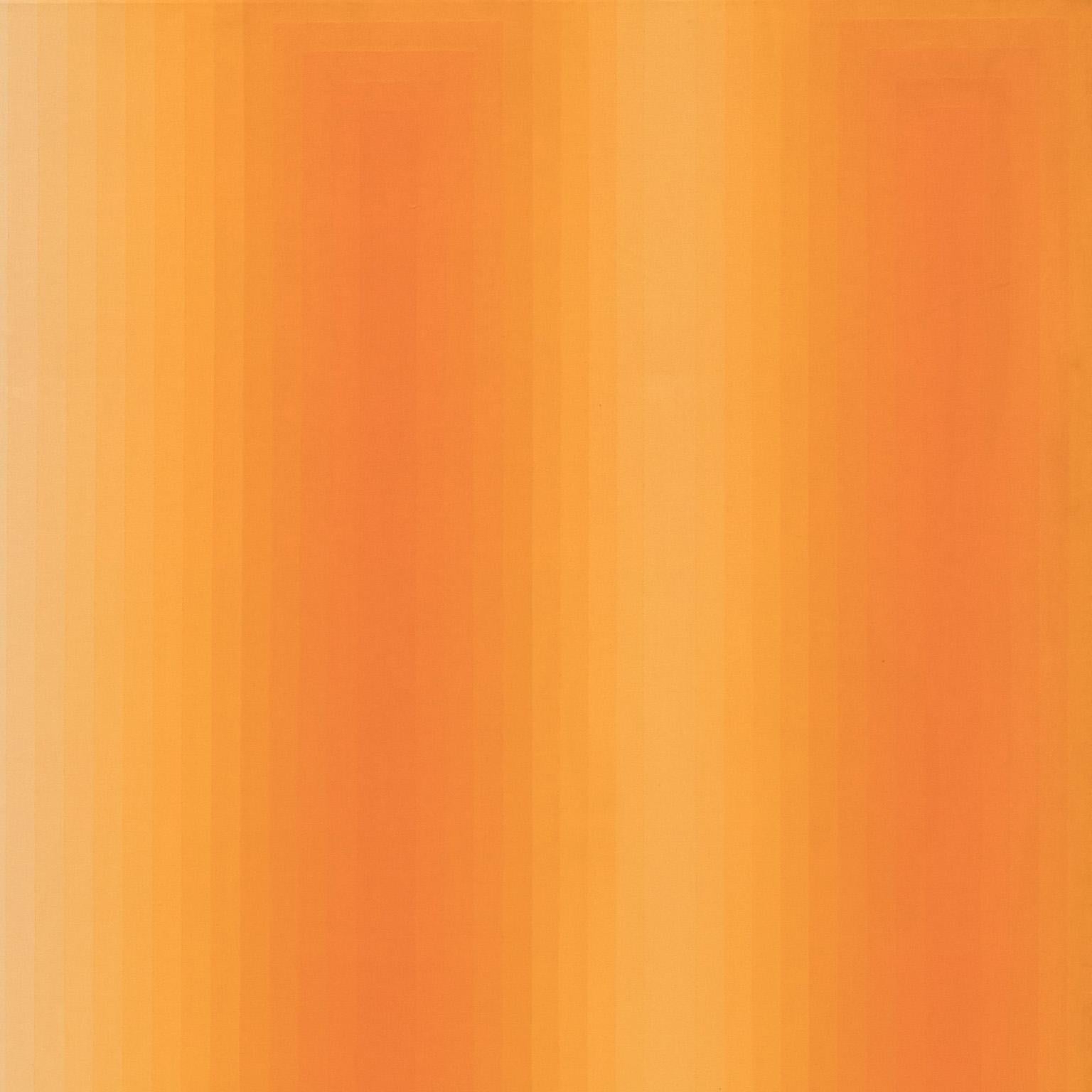 Inizio autunno - Pittura a campi di colore, giallo e arancione, 1967 Arte astratta - Abstract Painting Giallo di Martin Canin