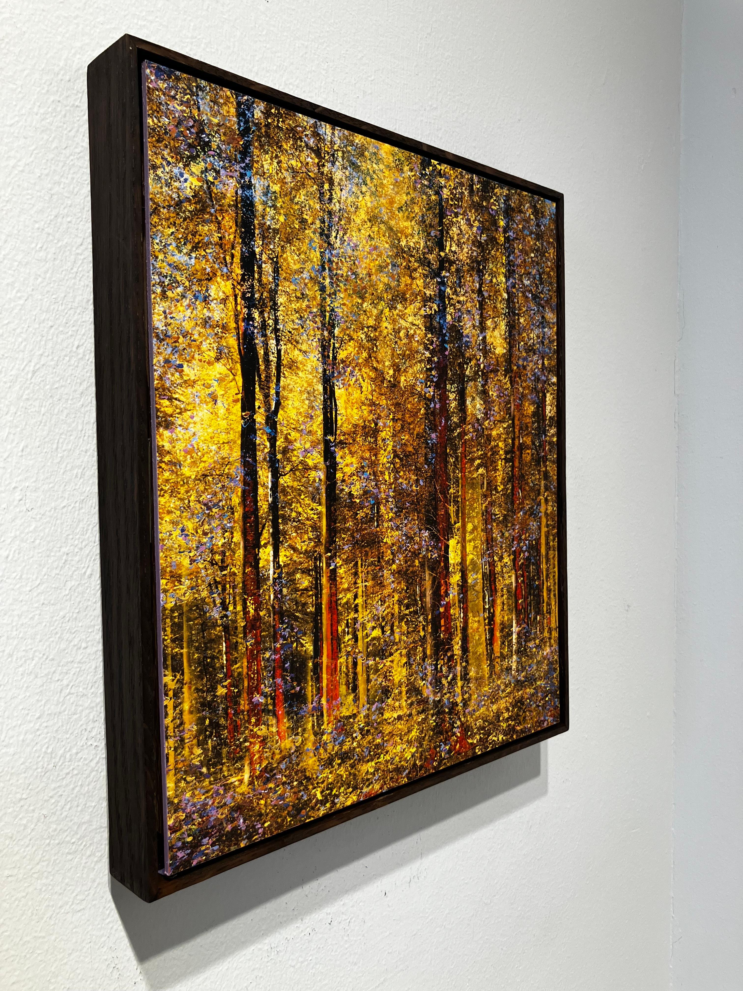 'Dreams' Unique Artwork of a Forest in Yellow, Pink, Purple, Blue, Trees For Sale 7