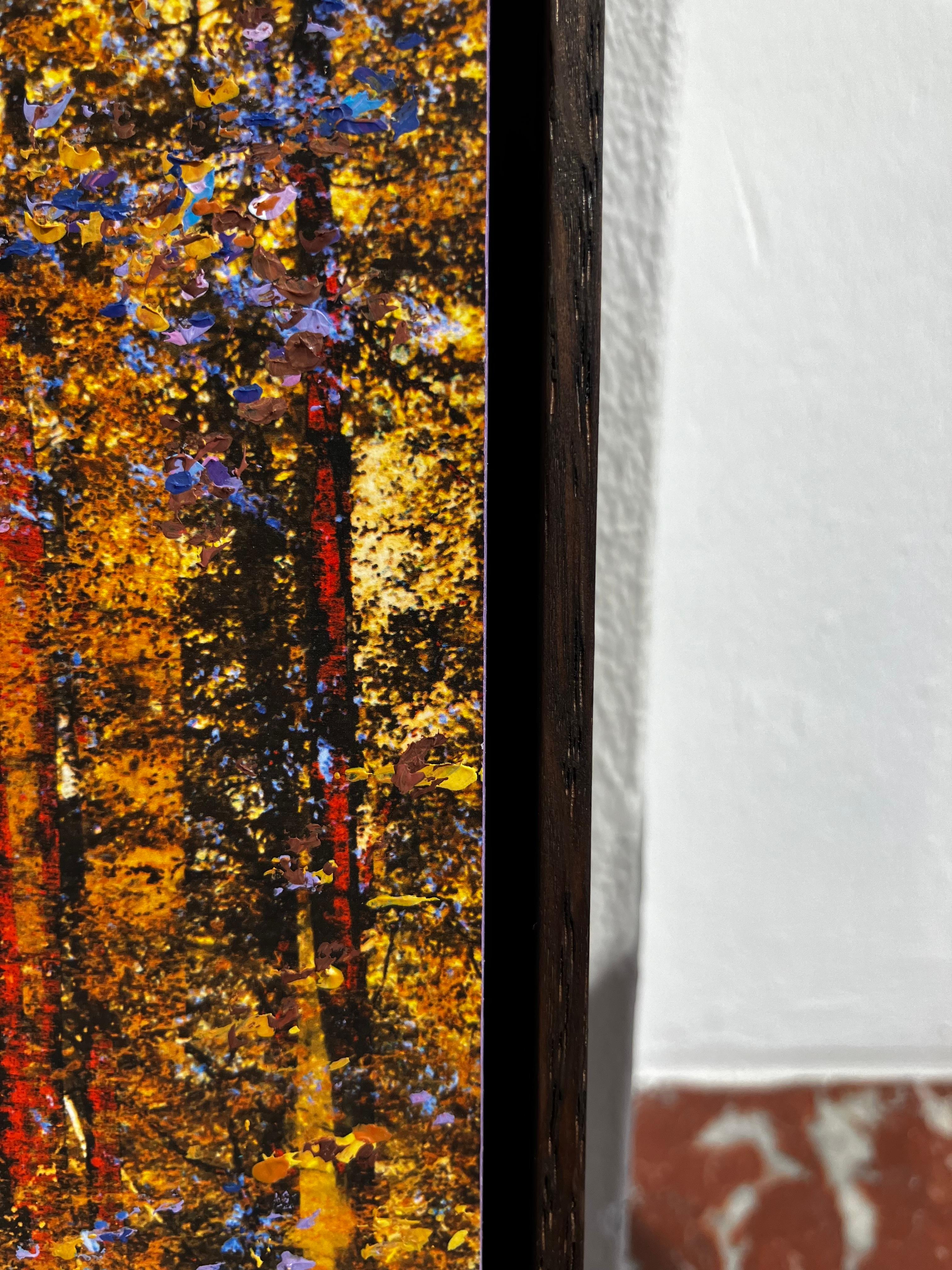 'Dreams' Unique Artwork of a Forest in Yellow, Pink, Purple, Blue, Trees For Sale 5