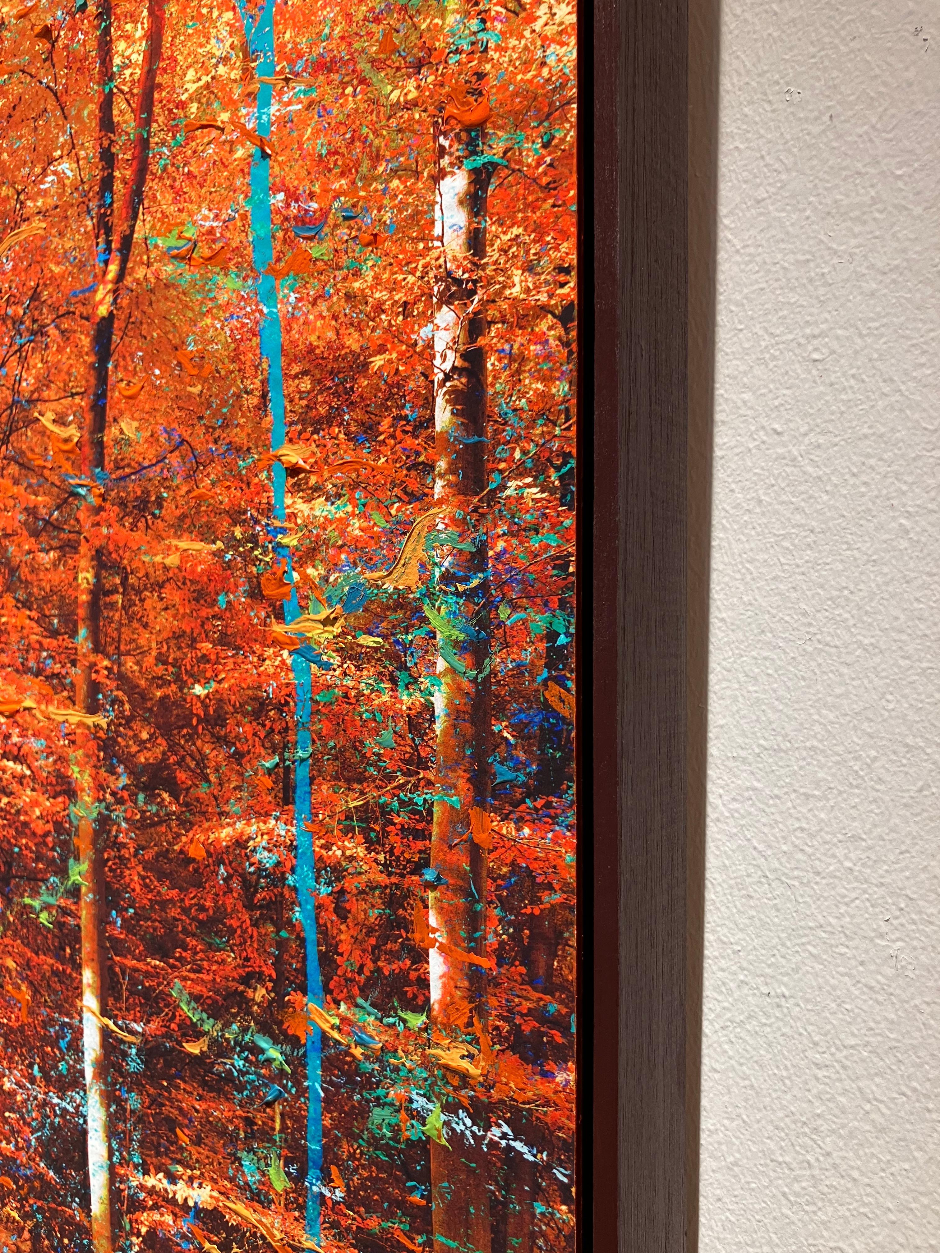 ''Eden'' Oeuvre d'art unique d'une forêt en automne orange, arbres en vente 2