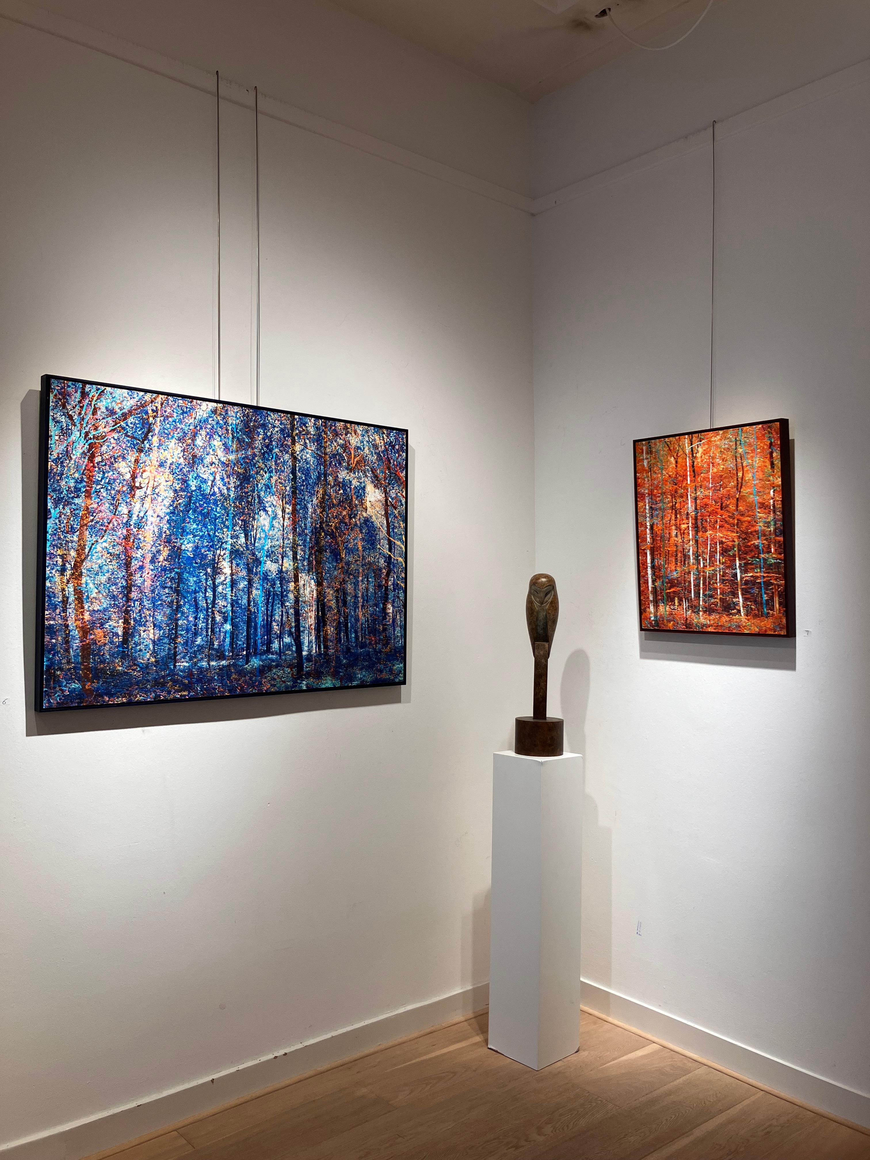 ''Eden'' Oeuvre d'art unique d'une forêt en automne orange, arbres en vente 3