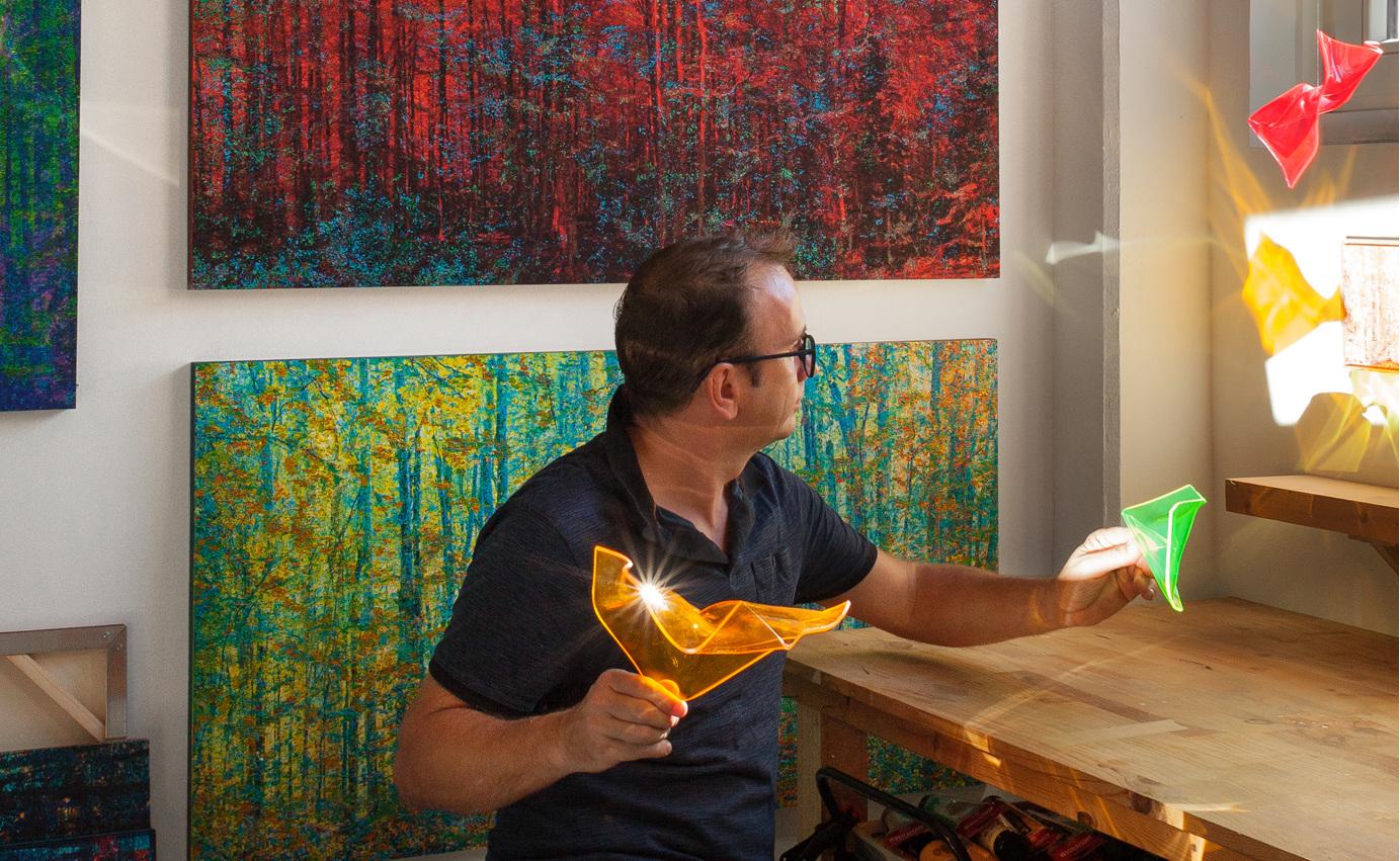 ''Eden'' Oeuvre d'art unique d'une forêt en automne orange, arbres en vente 6