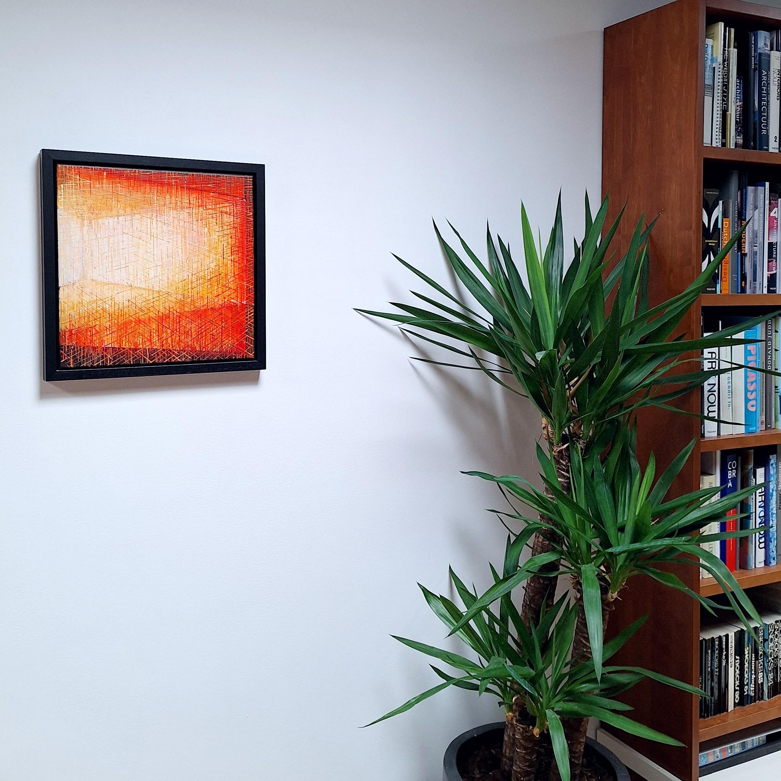 A202148 - contemporary modern abstract geometric painting on canvas - Painting by Martin Copier