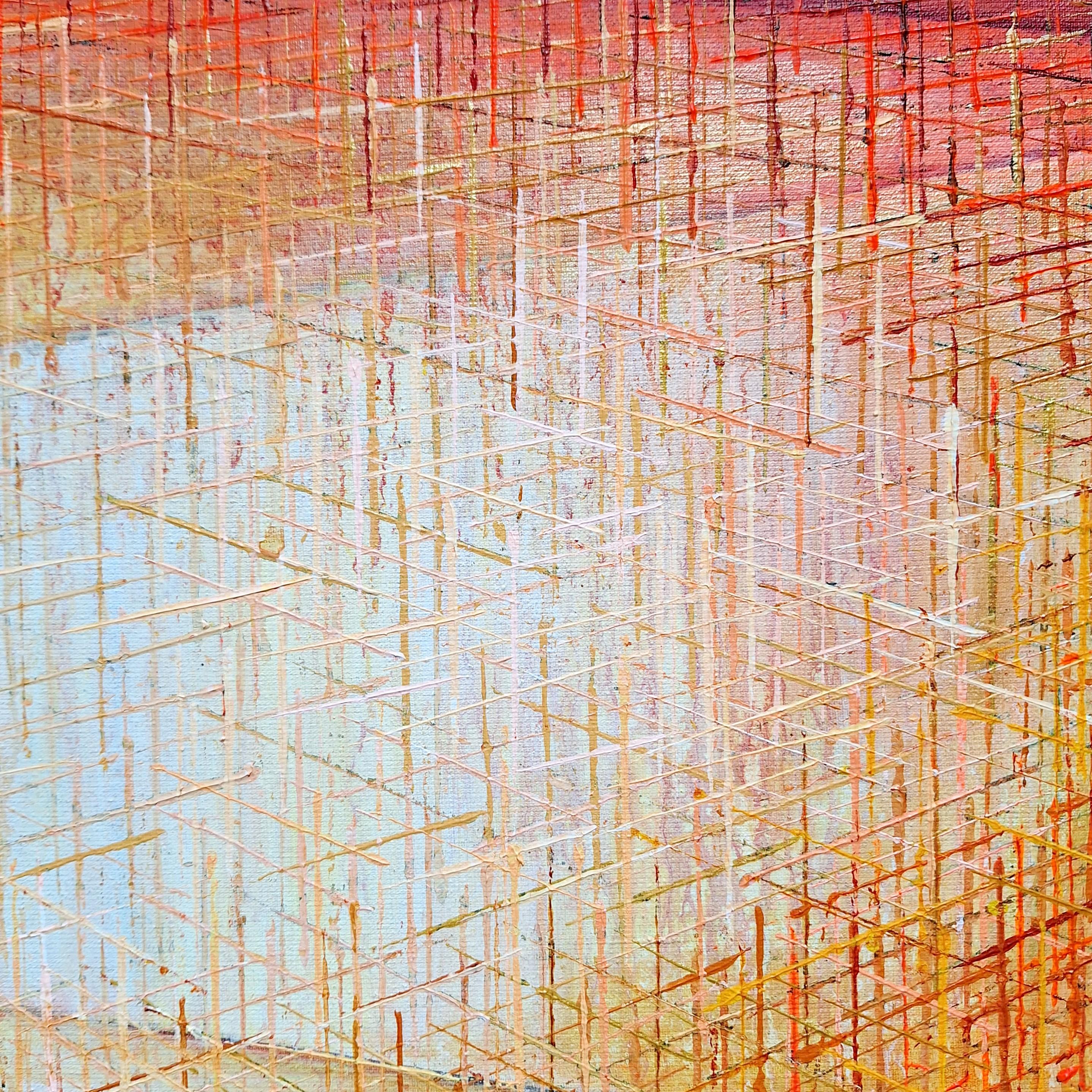 A202148 - contemporary modern abstract geometric painting on canvas For Sale 1