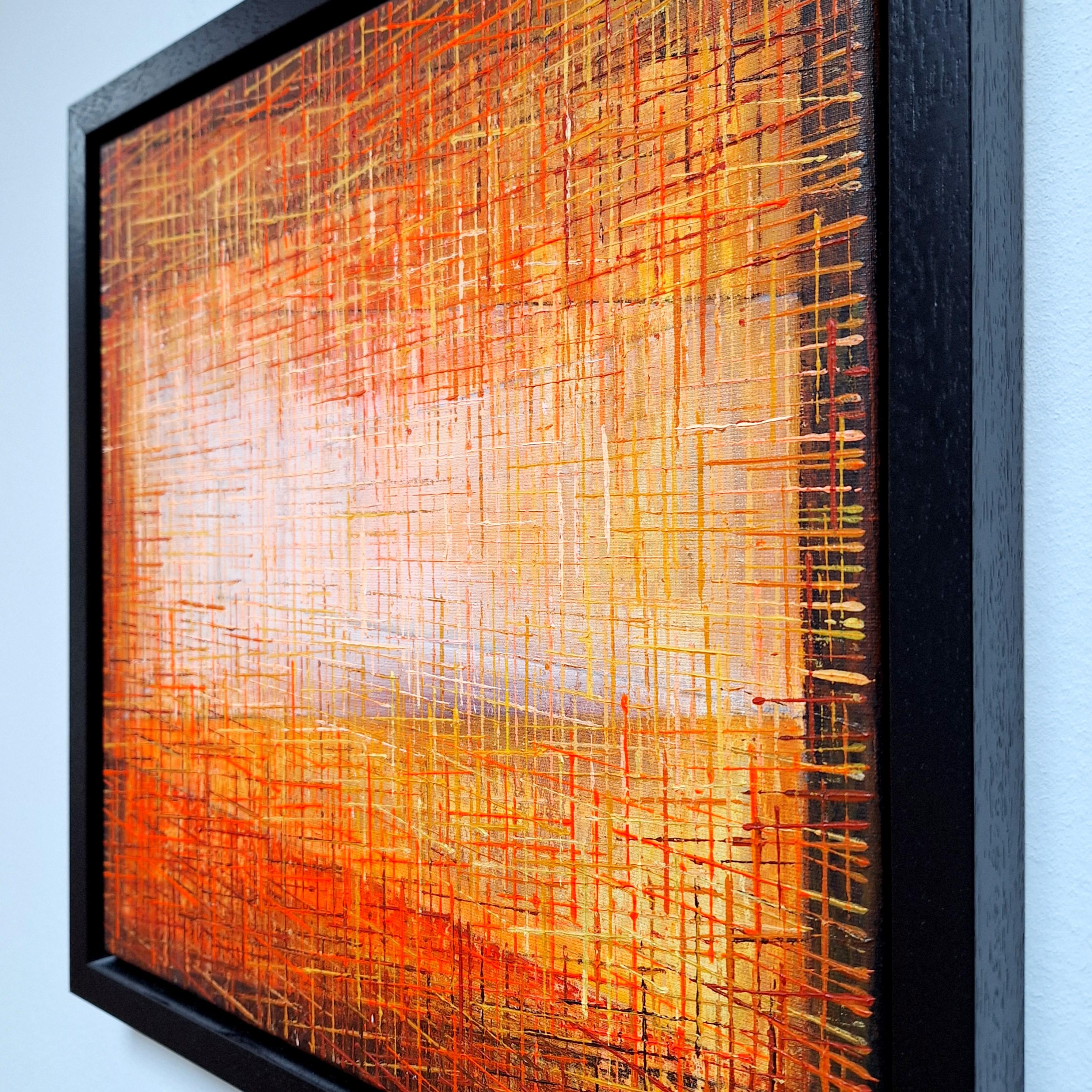 A202155 - pintura geométrica abstracta moderna contemporánea sobre lienzo - Abstract Painting Naranja de Martin Copier