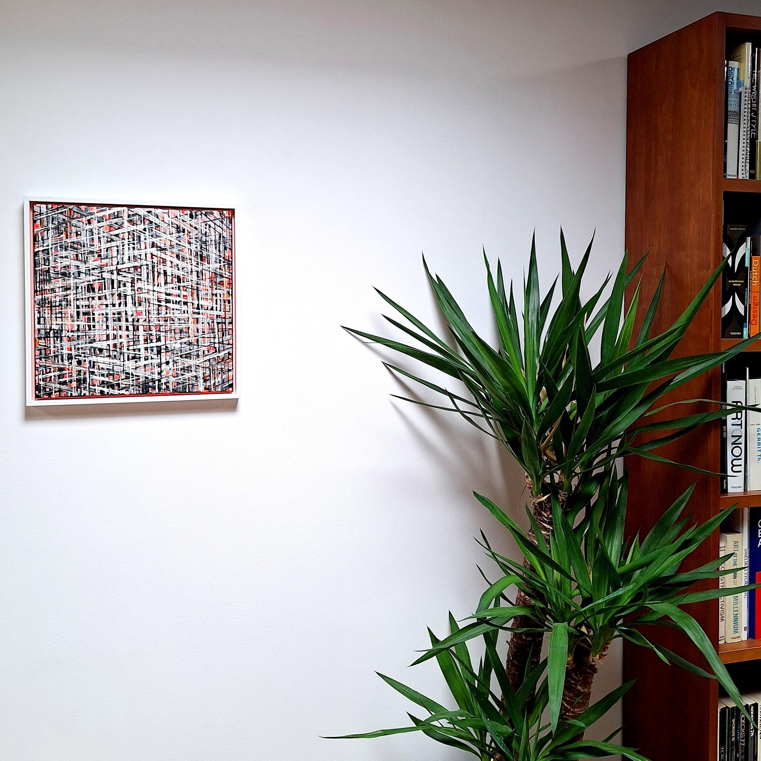 F20247 - pittura geometrica astratta moderna e contemporanea su tela - Painting di Martin Copier