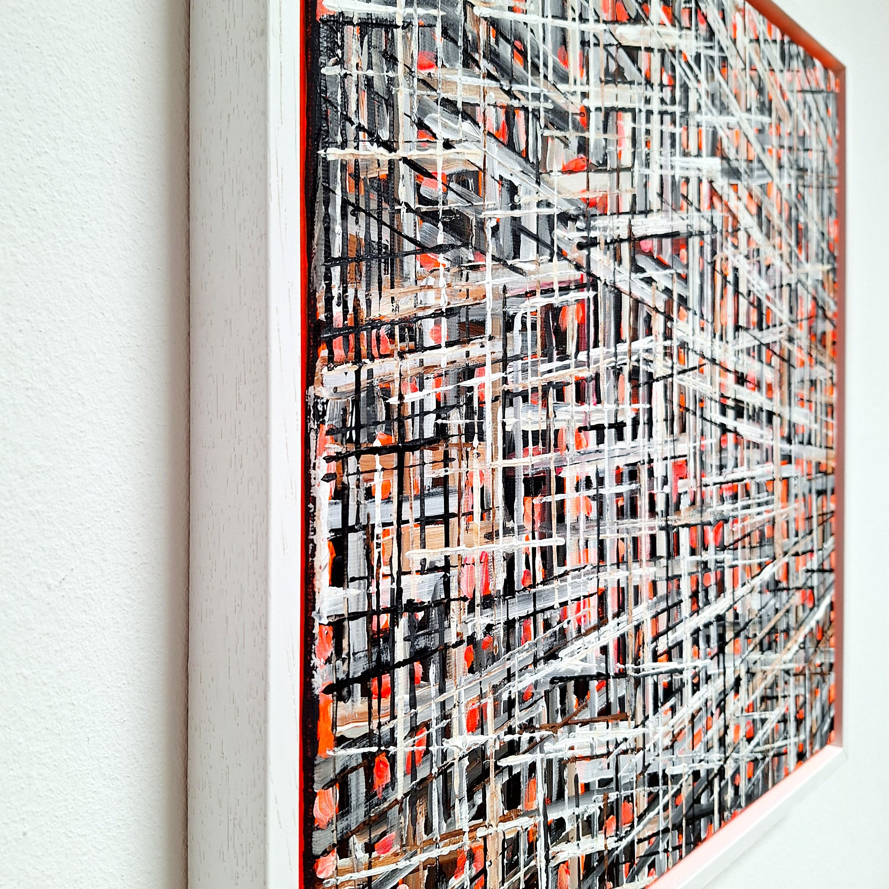 F20247 - pittura geometrica astratta moderna e contemporanea su tela - Painting Contemporaneo di Martin Copier