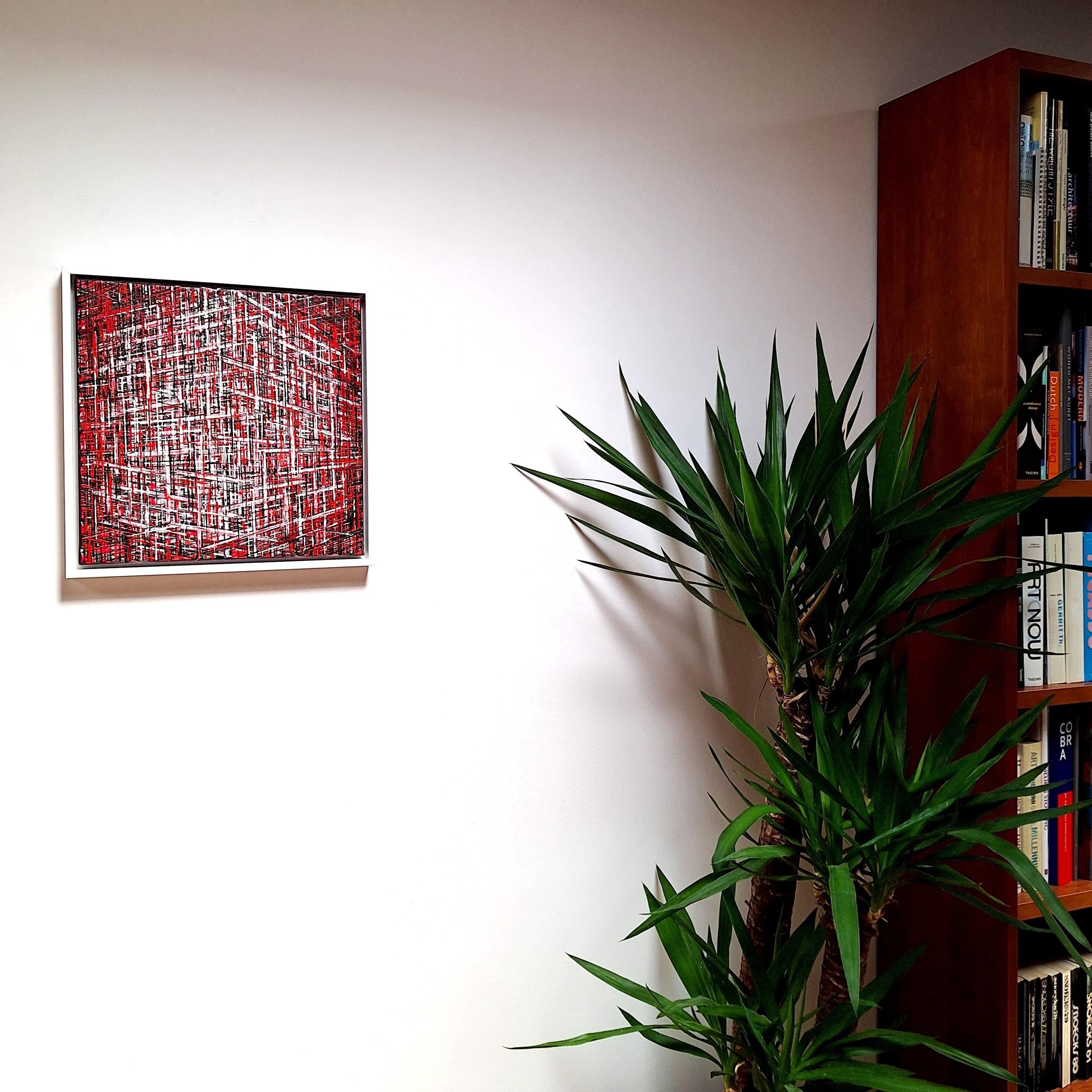F20249 - quadro geometrico astratto moderno contemporaneo su tela - Painting di Martin Copier