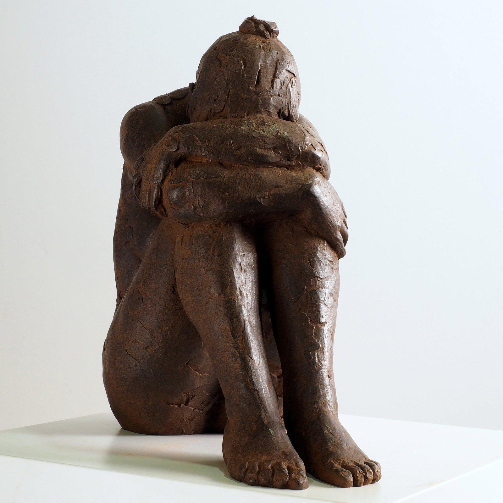 Big Act of Cluster Woman - Martín Duque Impressionist Bronze layer Sculpture For Sale 2
