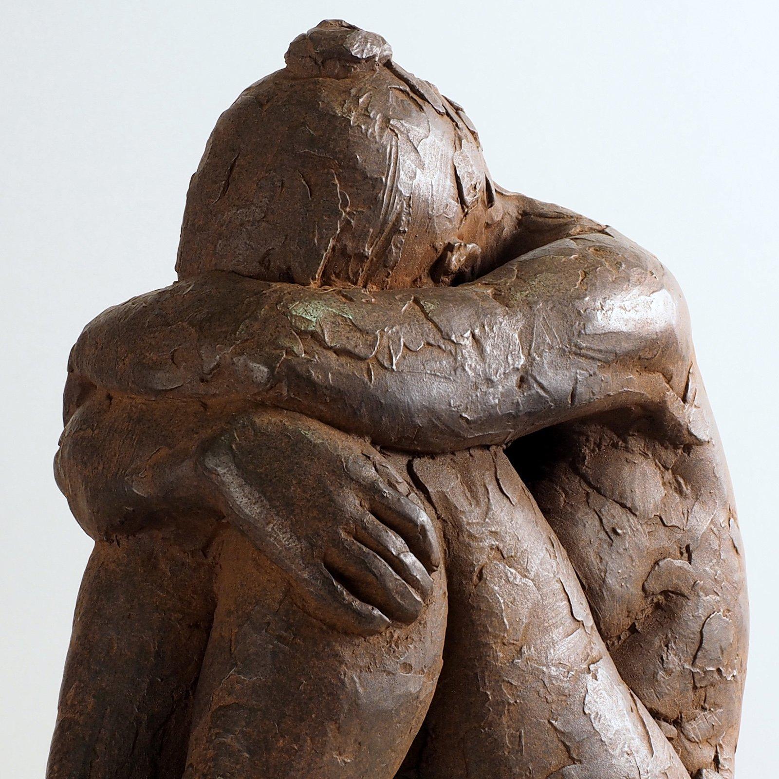 Big Act of Cluster Woman - Martín Duque Impressionist Bronze layer Sculpture For Sale 3
