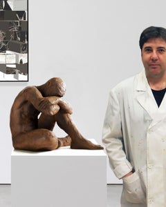 Big Act of Naked Man - Martín Duque Impressionist Bronze layer Sculpture