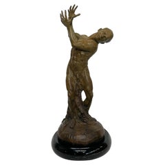 Martin Eichinger Figurative Bronze Sculpture Narrative "Weight of the World"