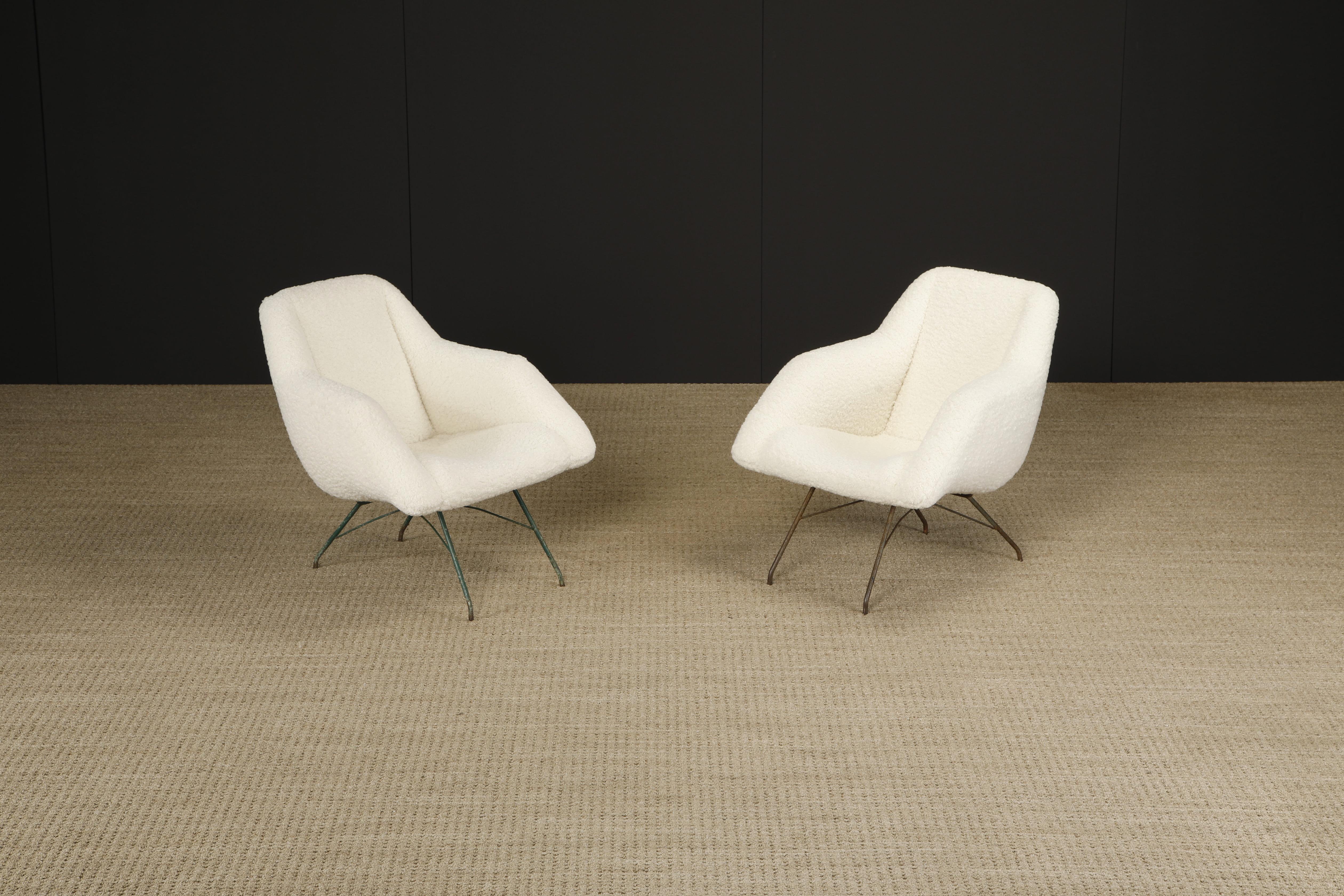 Mid-Century Modern Martin Eisler and Carlo Hauner 'Concha' Lounge Chairs for Forma, Brazil, c 1960 For Sale