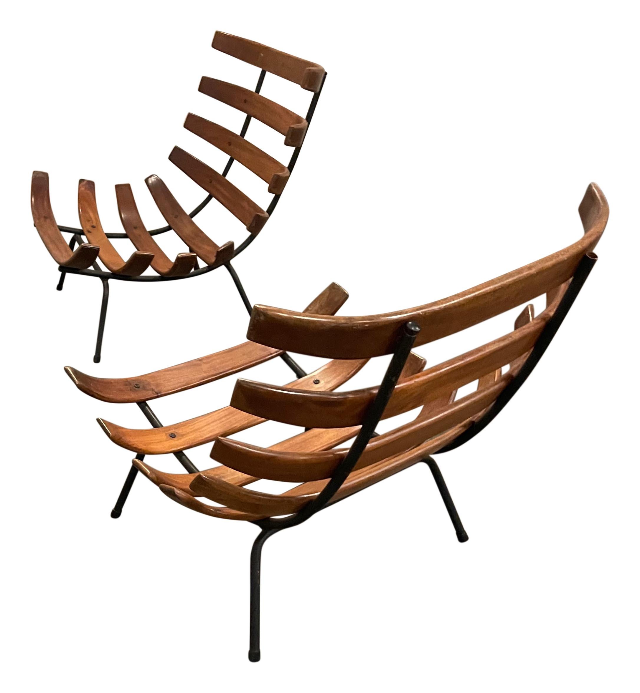 Mid-Century Modern Martin Eisler and Carlo Hauner Costela Lounge Chairs