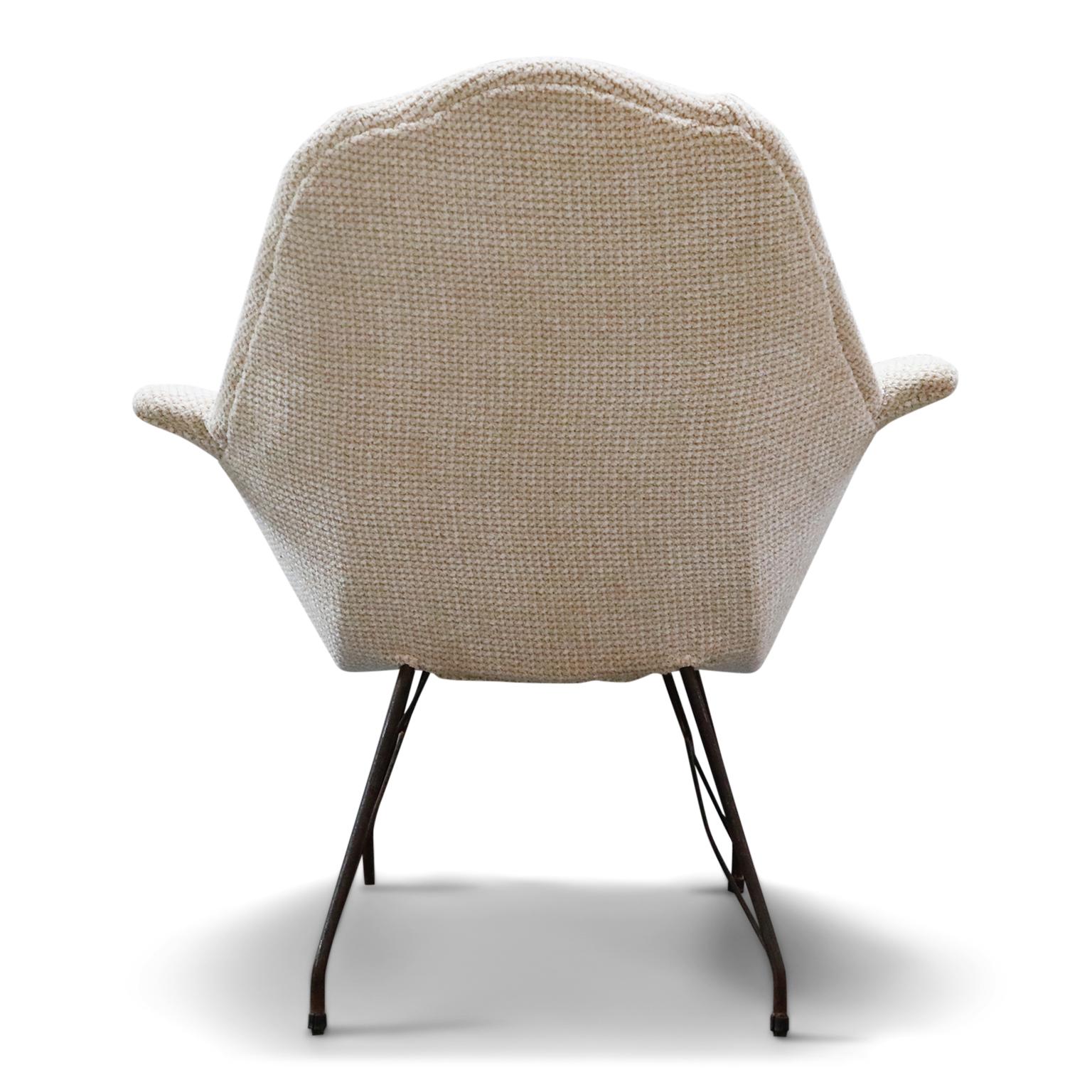 Martin Eisler and Carlo Hauner Rare 'Concha' Armchair for Forma Brazil, 1950s In Excellent Condition In Los Angeles, CA