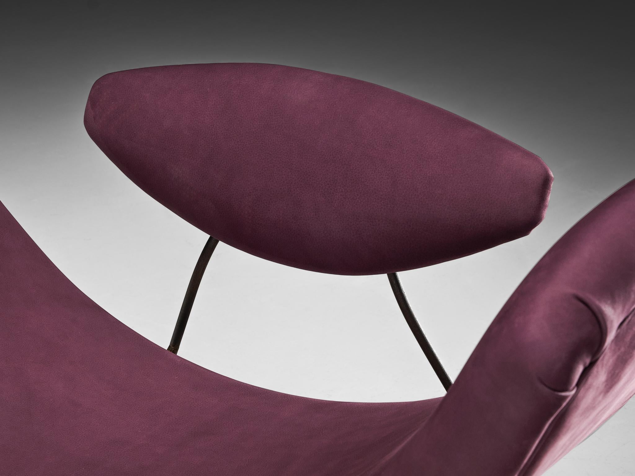 Brass Martin Eisler & Carlo Hauner Early Edition 'Reversible' Chair in Leather