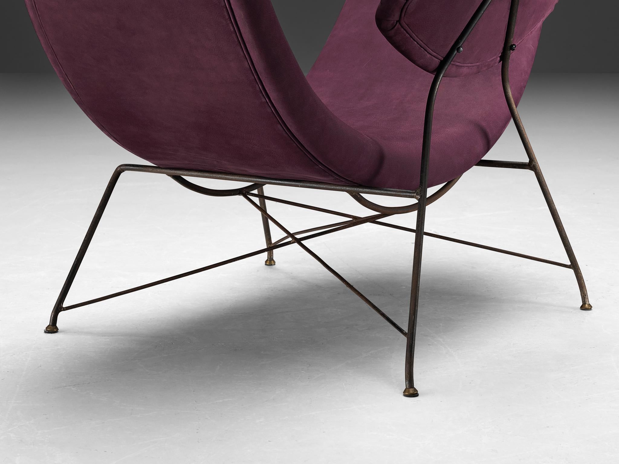 Martin Eisler & Carlo Hauner Early Edition 'Reversible' Chairs in Leather  For Sale 5