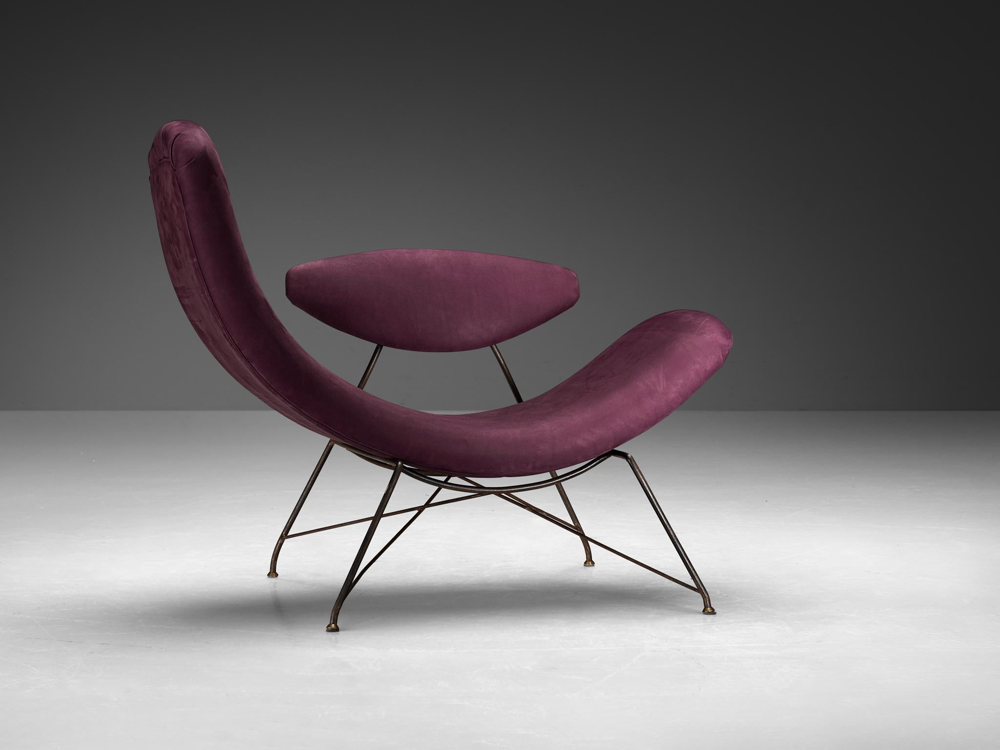 Mid-20th Century Martin Eisler & Carlo Hauner Early Edition 'Reversible' Chairs in Leather  For Sale
